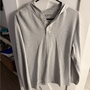 Velvet Gray Hoodie Sweatshirt